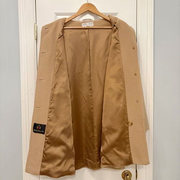VTG Larry Levine 100% Camel Hair Coat Size 14 quiet luxury classic overcoat - Picture 4 of 9
